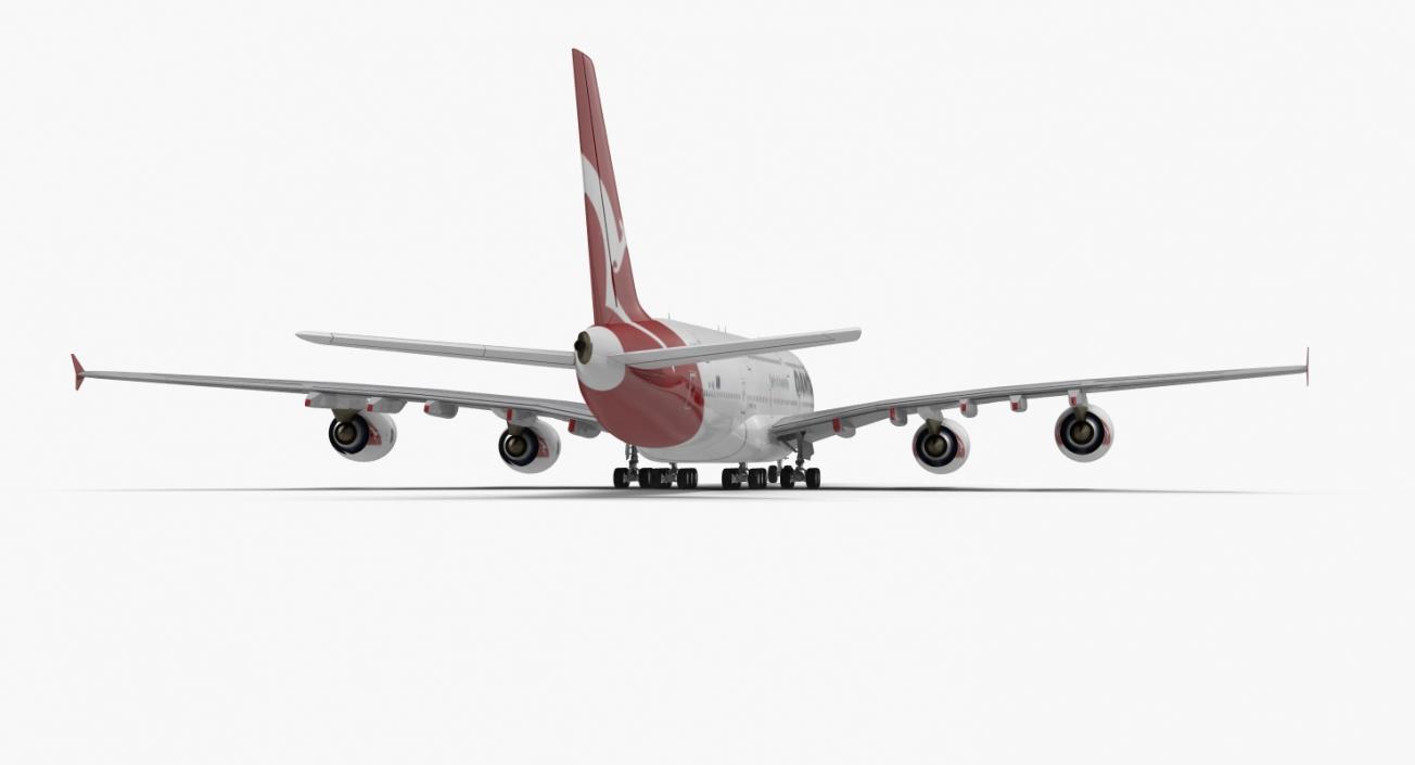 3D Airbus A380-1000 Qantas model